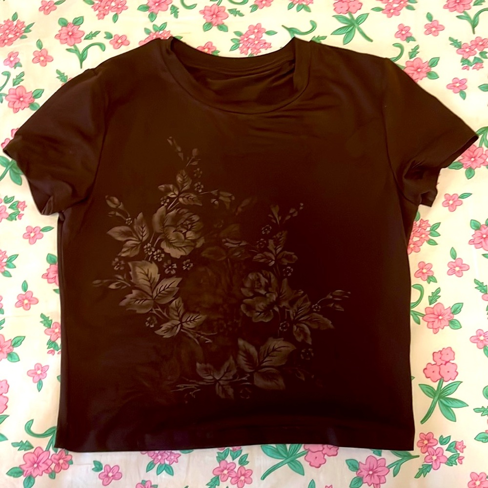 Brown flower shirt
